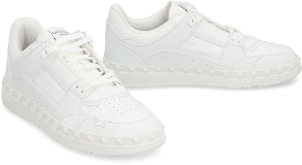 Valentino Garavani - Freedots leather low-top sneakers-2